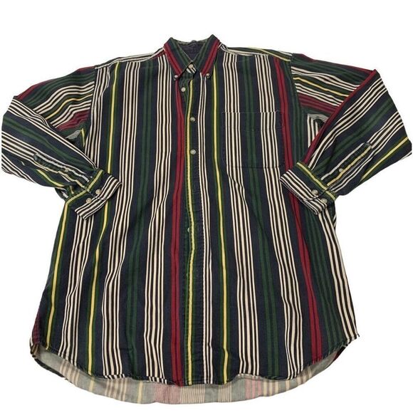Vintage Ivy Crew Striped button down top - Picture 1 of 8